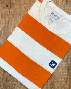 Camiseta Rockez Urban Listras Laranja - Imagem 2