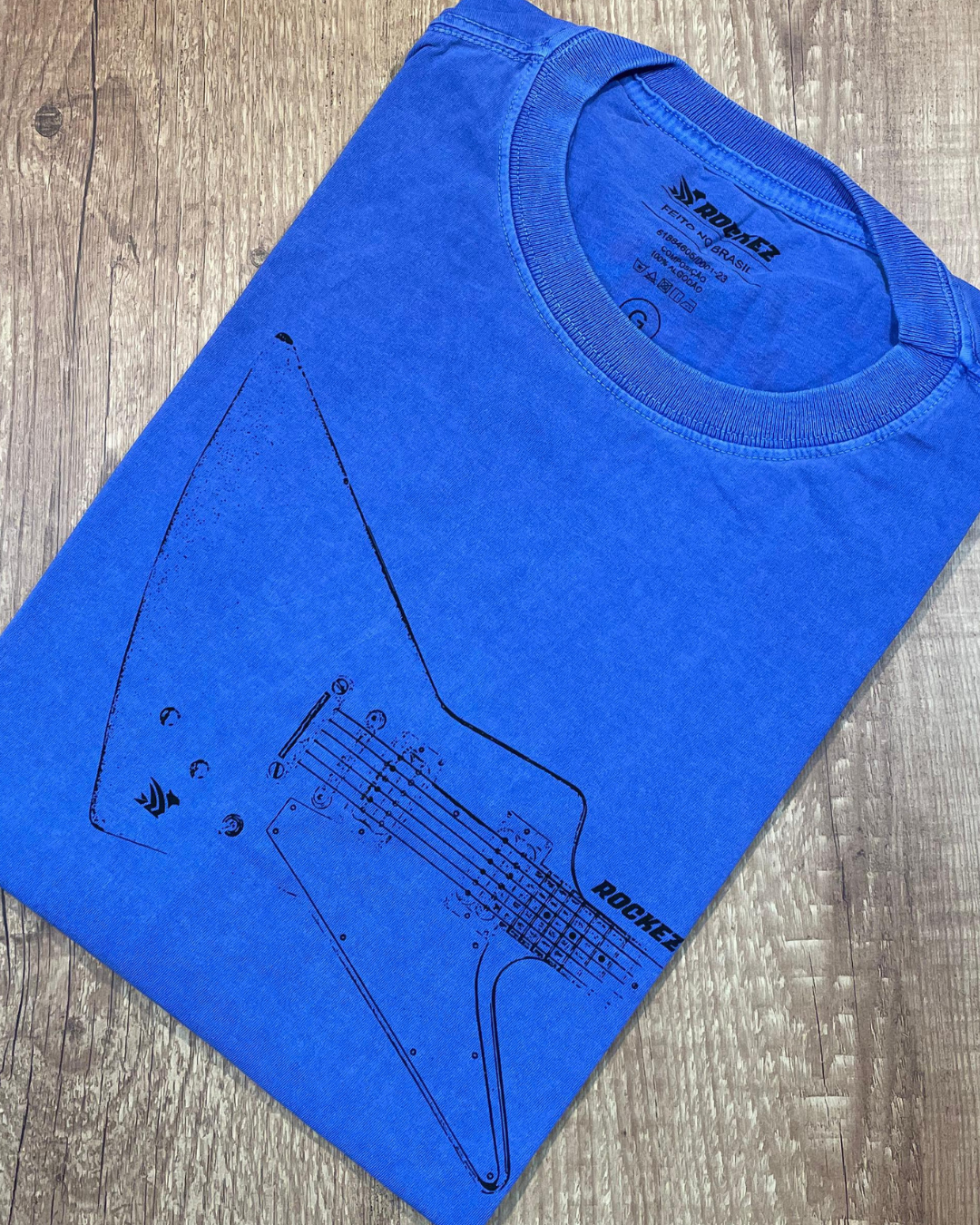 Camiseta Estampada - Azul