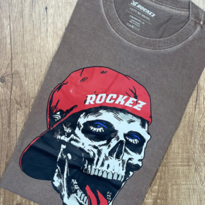 Camiseta Estampada - Marrom