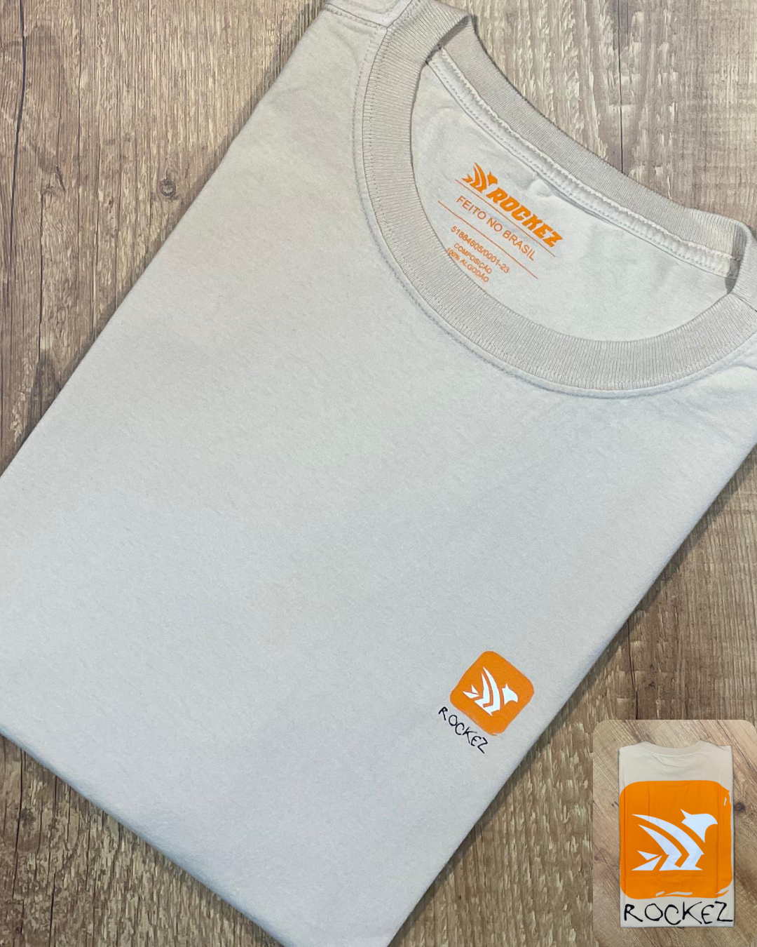 Camiseta Estampada - Bege