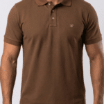 Polo Rockez Piquet Premium Marrom Minimal